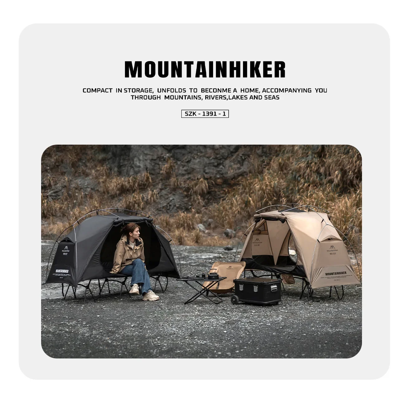 MOUNTAINHIKER Single Camp Bed Tent – Waterproof & Rainproof Outdoor Camping Tent for Hiking & Travel - Image 9