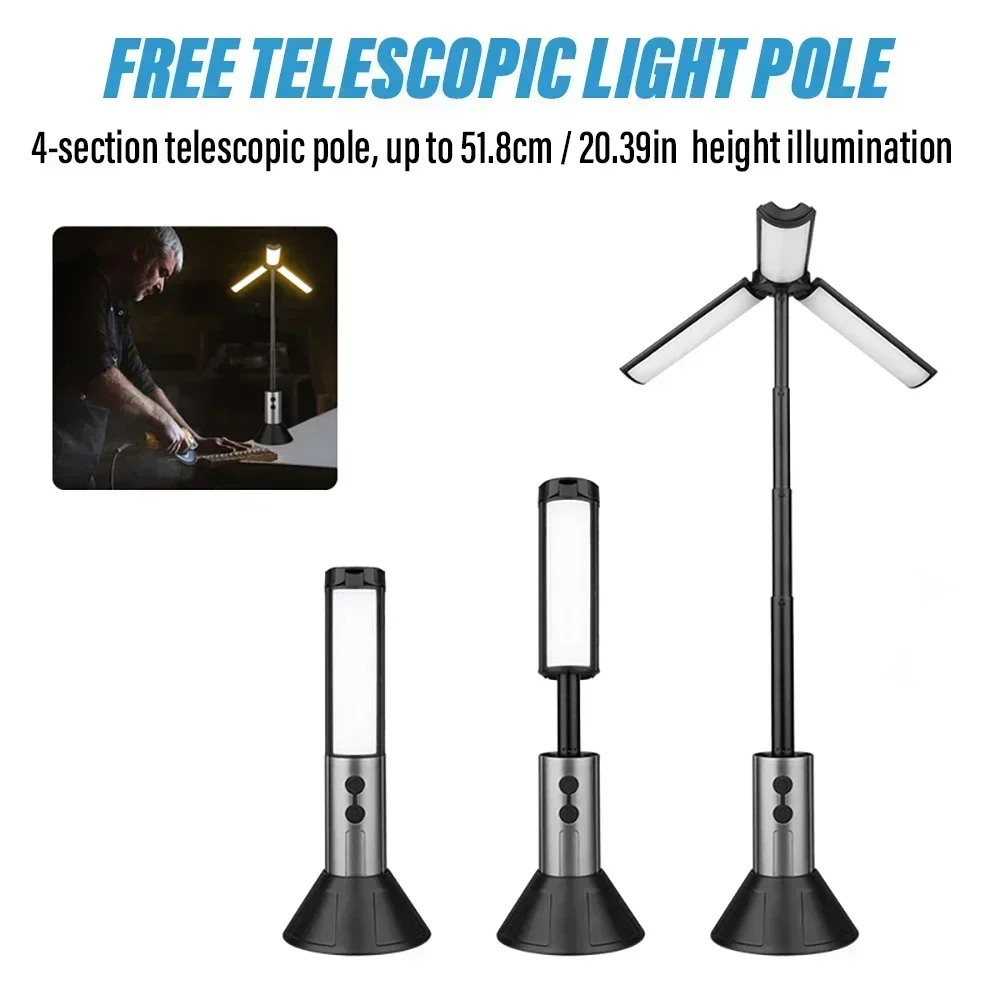 Rechargeable Telescopic LED Camping Light – Multi-Functional Flashlight & Outdoor Lantern for Hiking, Fishing & Emergency - Image 12