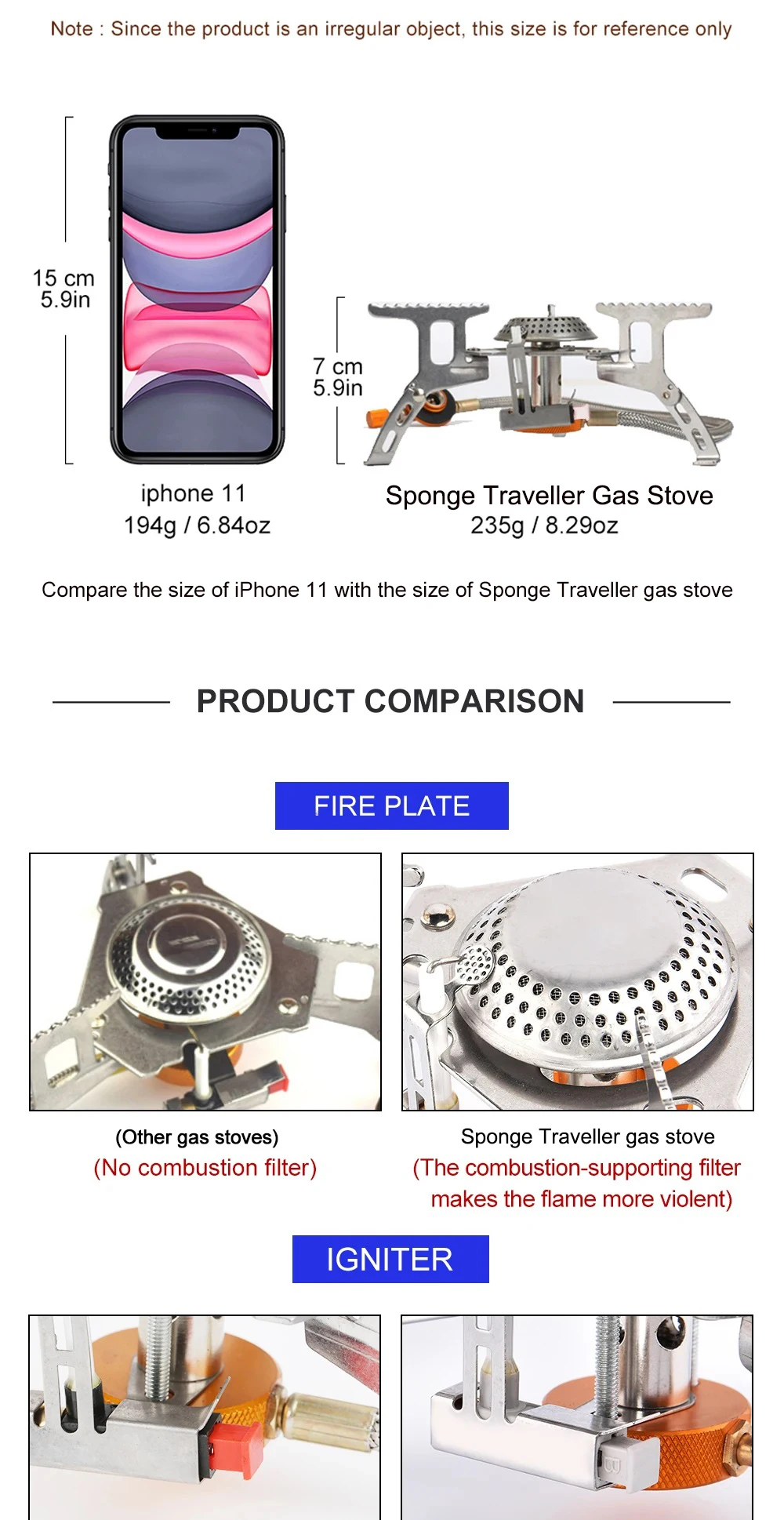Camping Gas Stove Portable Folding Outdoor Backpacking Stove Tourist Equipment For Cooking Hiking Picnic 3500W - Image 9