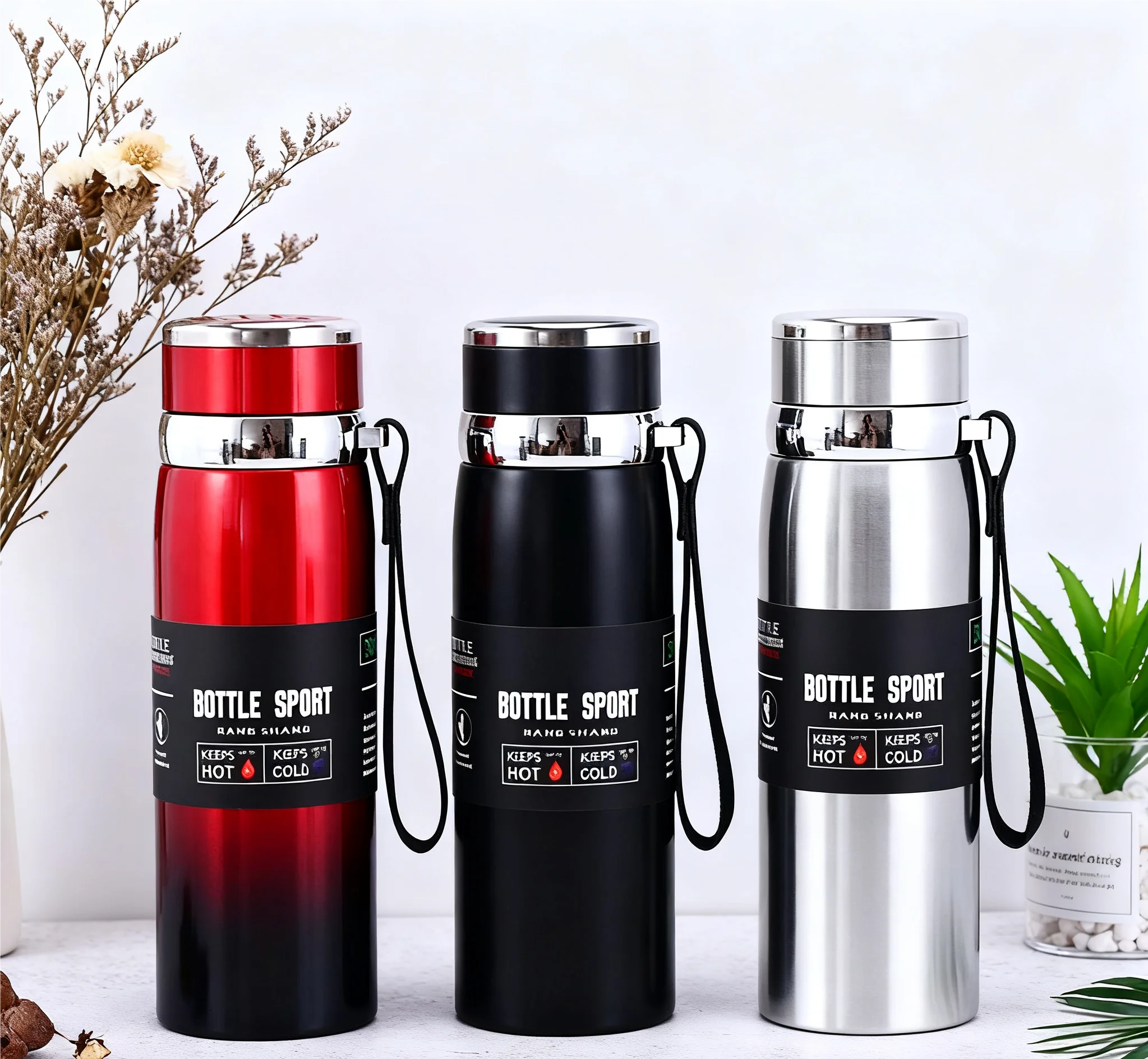 1L Stainless Steel Vacuum Insulated Thermal Bottle – Portable Double-Wall Water Bottle for Outdoor, Sports & Travel