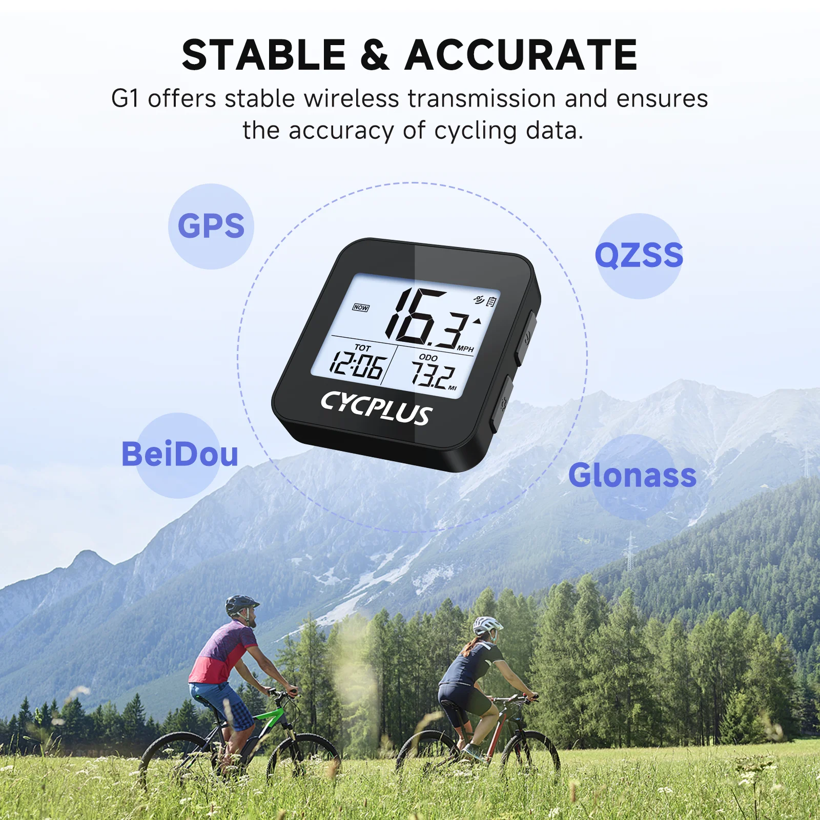 CYCPLUS G1 Wireless GPS Bike Computer – Waterproof Bicycle Speedometer & Odometer Cycling Accessories - Image 4