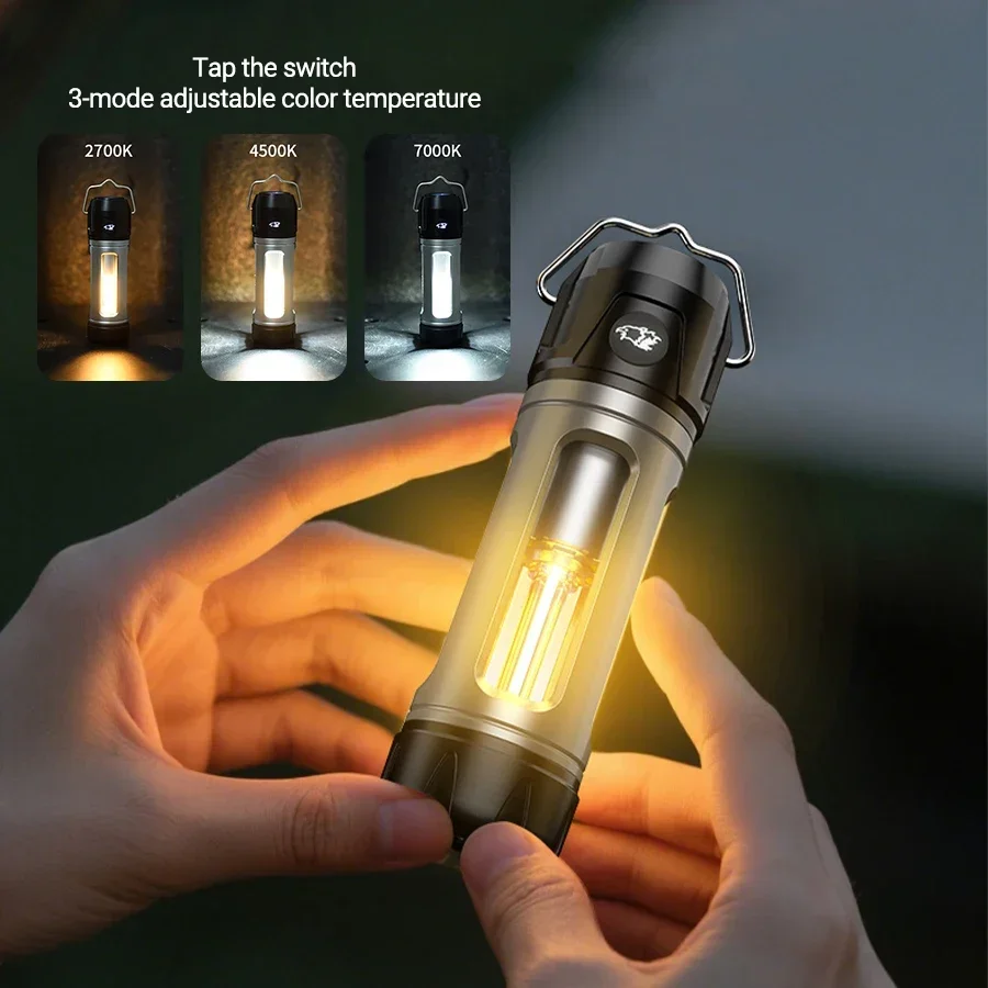 Rechargeable Camping Light with 8 Light Filaments – Lightweight Handheld Torch & Tent Lamp with 5 Lighting Modes for Patio & Climbing - Image 14