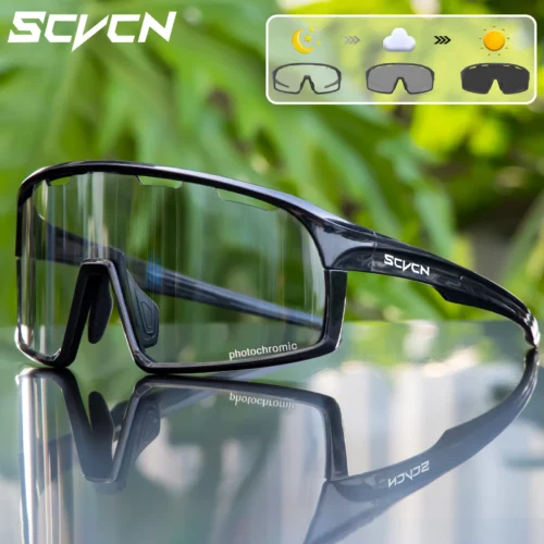 SCVCN Photochromic Cycling Sunglasses – UV400 Outdoor MTB Bike Goggles & Sports Eyewear for Men & Women