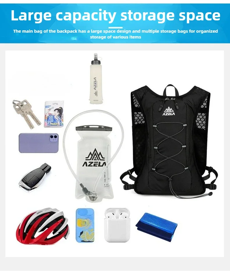 Outdoor Nylon Sports Backpack,Portable Bicycle Backpack,Running Hydration Vest For Trails Running,For Trails Hiking - Image 16