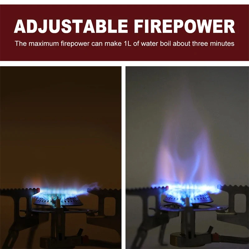 Camping Gas Stove Portable Folding Outdoor Backpacking Stove Tourist Equipment For Cooking Hiking Picnic 3500W - Image 5