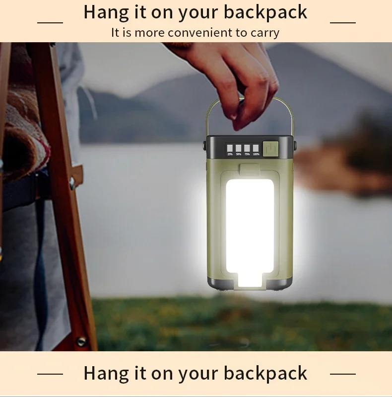 Rechargeable Camping Light with 8 Light Filaments – Lightweight Handheld Torch & Tent Lamp with 5 Lighting Modes for Patio & Climbing - Image 35