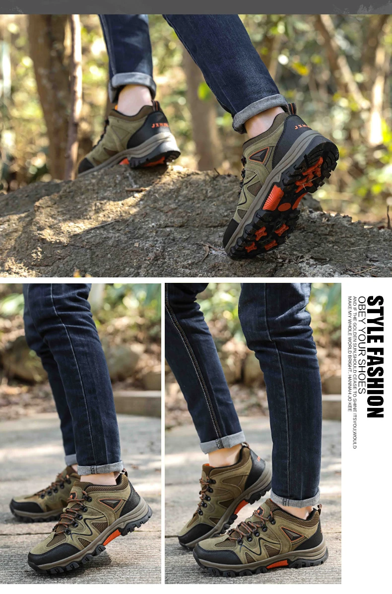 Men's All-Terrain Hiking Shoes – Breathable & Wear-Resistant Mesh Outdoor Sports Shoes for Hiking & Cycling - Image 16