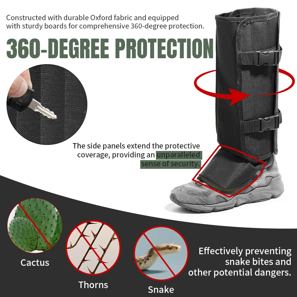 Snake Gaiters Leg Guards, Snake Guards, Adjustable Snake Bite Protection for Lower Legs, Snake Chaps for Men&Women - Image 11