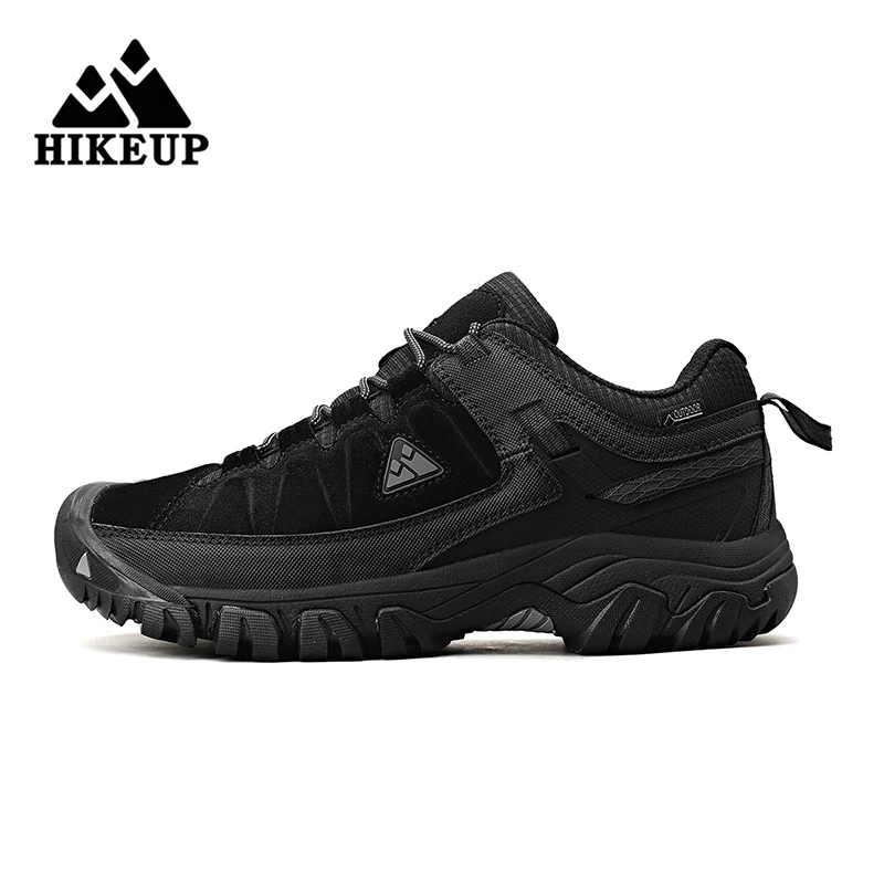 HIKEUP Men's High-Quality Leather Hiking Shoes – Durable Outdoor Climbing & Walking Sneakers with Rubber Sole - Image 10