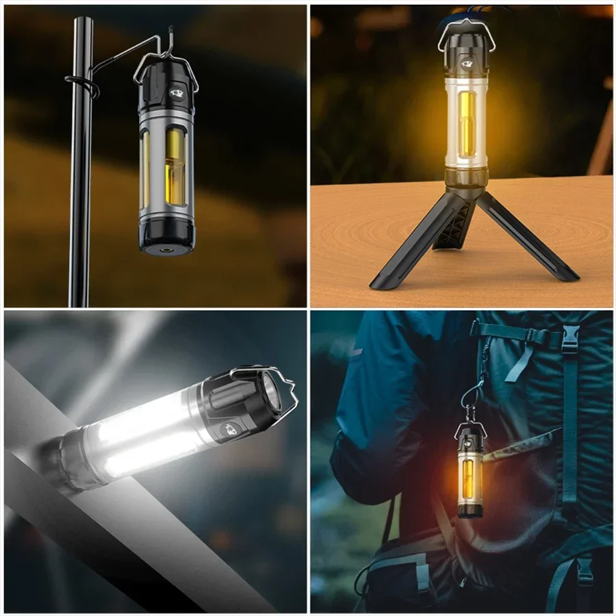 Rechargeable Camping Light with 8 Light Filaments – Lightweight Handheld Torch & Tent Lamp with 5 Lighting Modes for Patio & Climbing - Image 16
