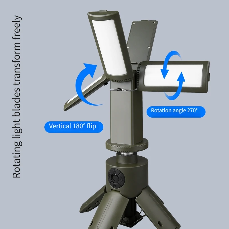 Telescopic Rechargeable LED Camping Light with Portable Power Bank - Image 4