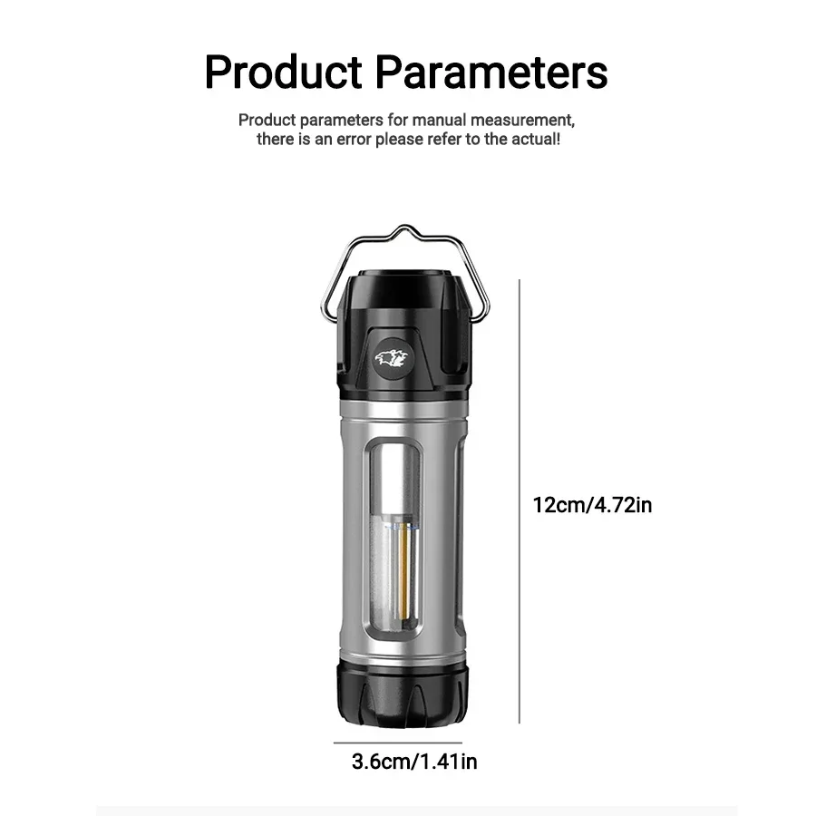 Rechargeable Camping Light with 8 Light Filaments – Lightweight Handheld Torch & Tent Lamp with 5 Lighting Modes for Patio & Climbing - Image 25