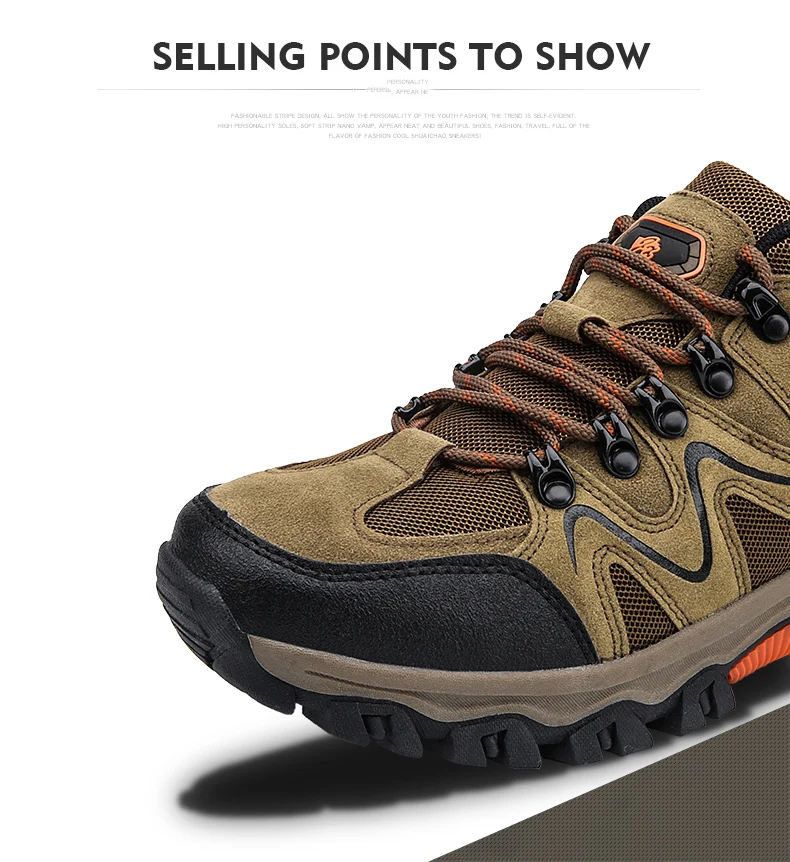 Men's All-Terrain Hiking Shoes – Breathable & Wear-Resistant Mesh Outdoor Sports Shoes for Hiking & Cycling - Image 11