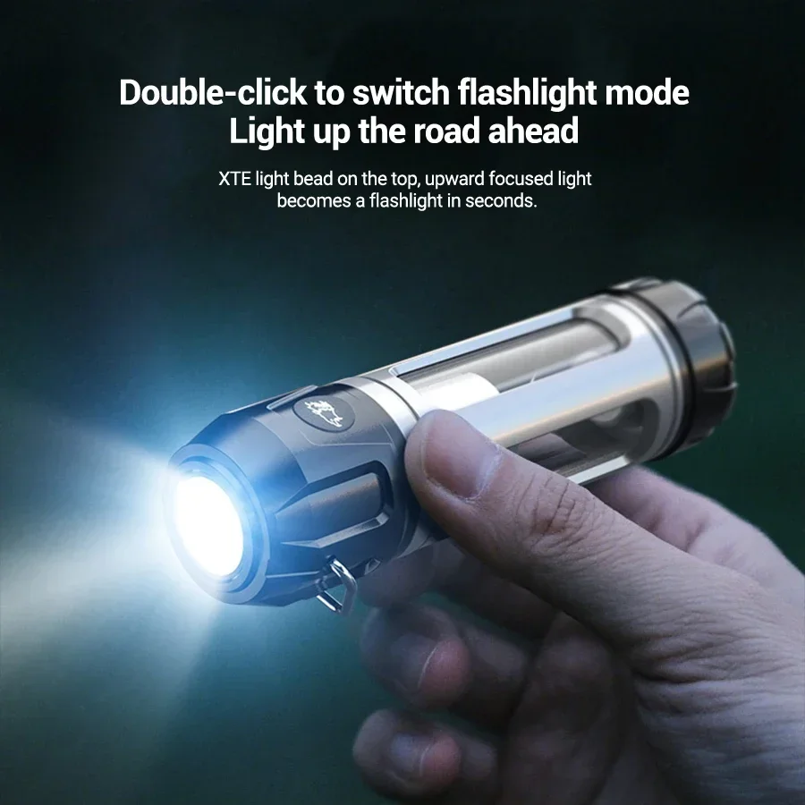 Rechargeable Camping Light with 8 Light Filaments – Lightweight Handheld Torch & Tent Lamp with 5 Lighting Modes for Patio & Climbing - Image 15