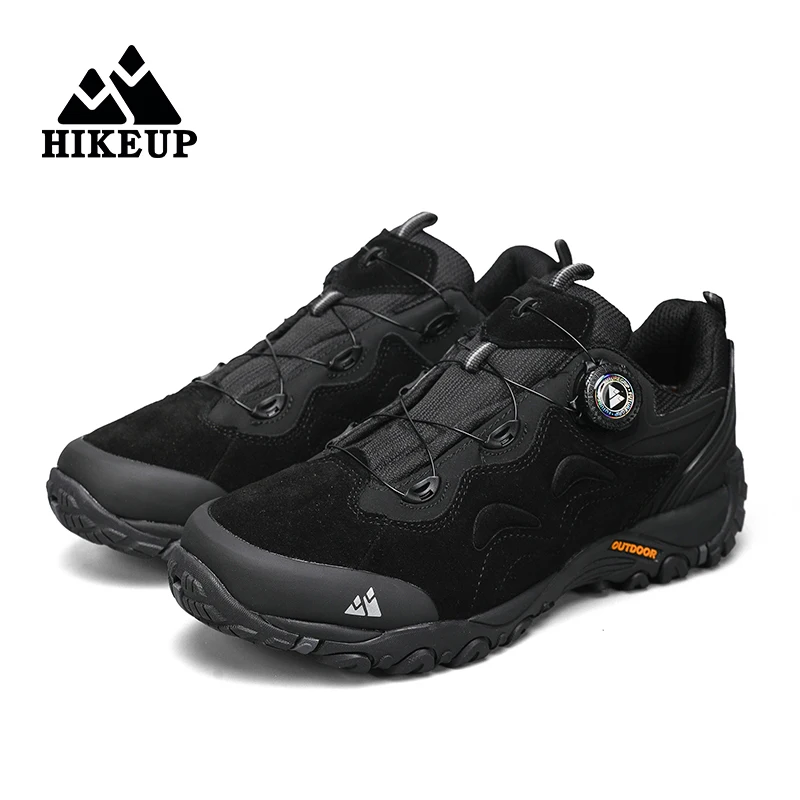 HIKEUP-Leather Shoes for Men, Outdoor Hiking Shoes, Tourist Trekking Sneakers, Mountain Climbing Trail Jogging Shoes, Turnbuckle - Image 9