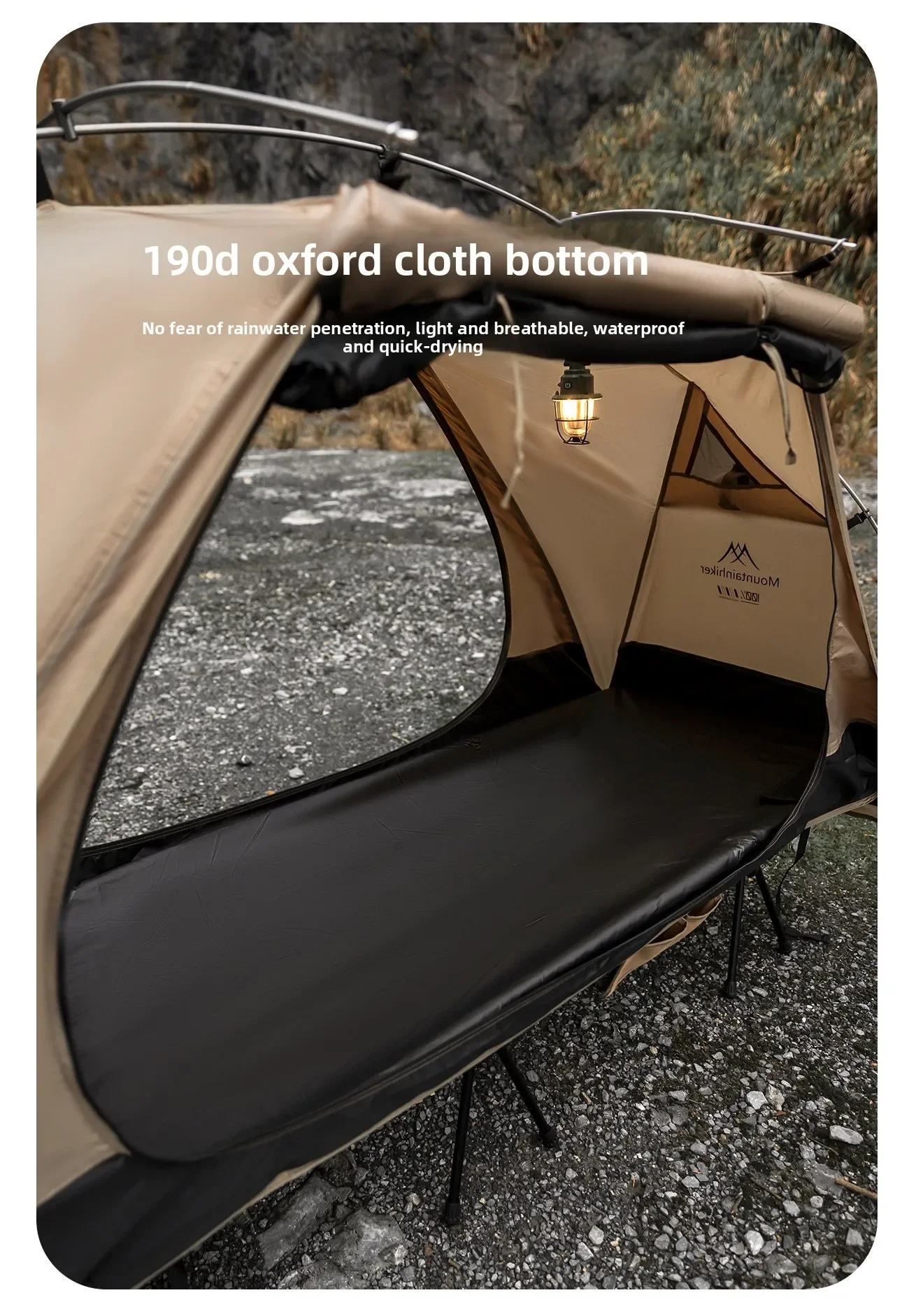 MOUNTAINHIKER Single Camp Bed Tent – Waterproof & Rainproof Outdoor Camping Tent for Hiking & Travel - Image 11