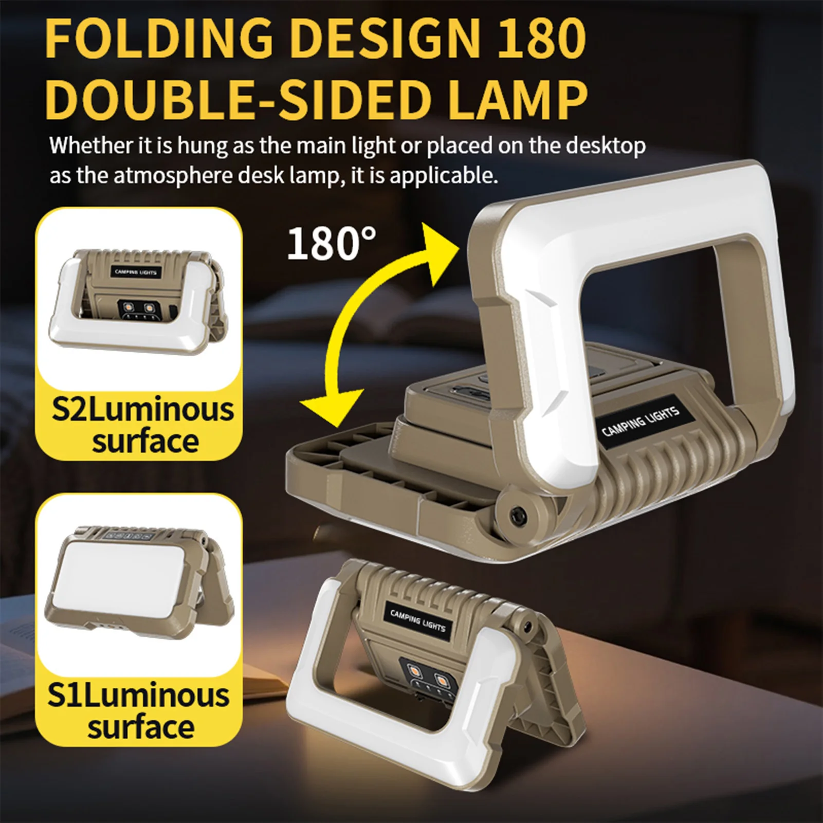 Multifunctional Foldable Camping Lantern with 5 Lighting Modes – Rainproof Outdoor Camping Lamp for Hiking - Image 3