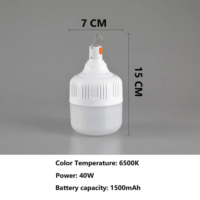 Rechargeable LED Camping Light Bulb – Waterproof & Energy-Saving USB Hanging Tent Light & Emergency Work Light - Image 14