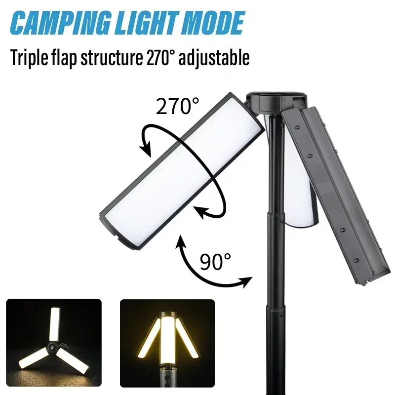 Rechargeable Telescopic LED Camping Light – Multi-Functional Flashlight & Outdoor Lantern for Hiking, Fishing & Emergency - Image 2