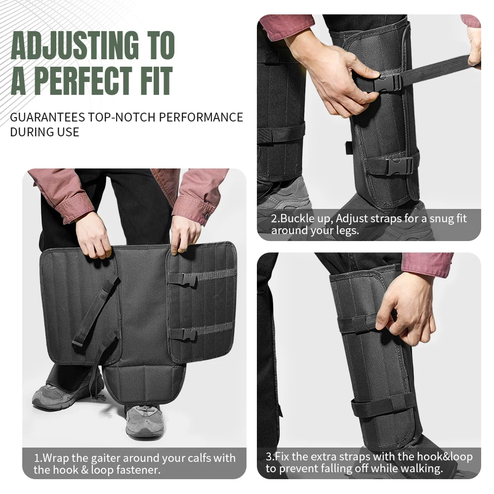 Snake Gaiters Leg Guards, Snake Guards, Adjustable Snake Bite Protection for Lower Legs, Snake Chaps for Men&Women - Image 5
