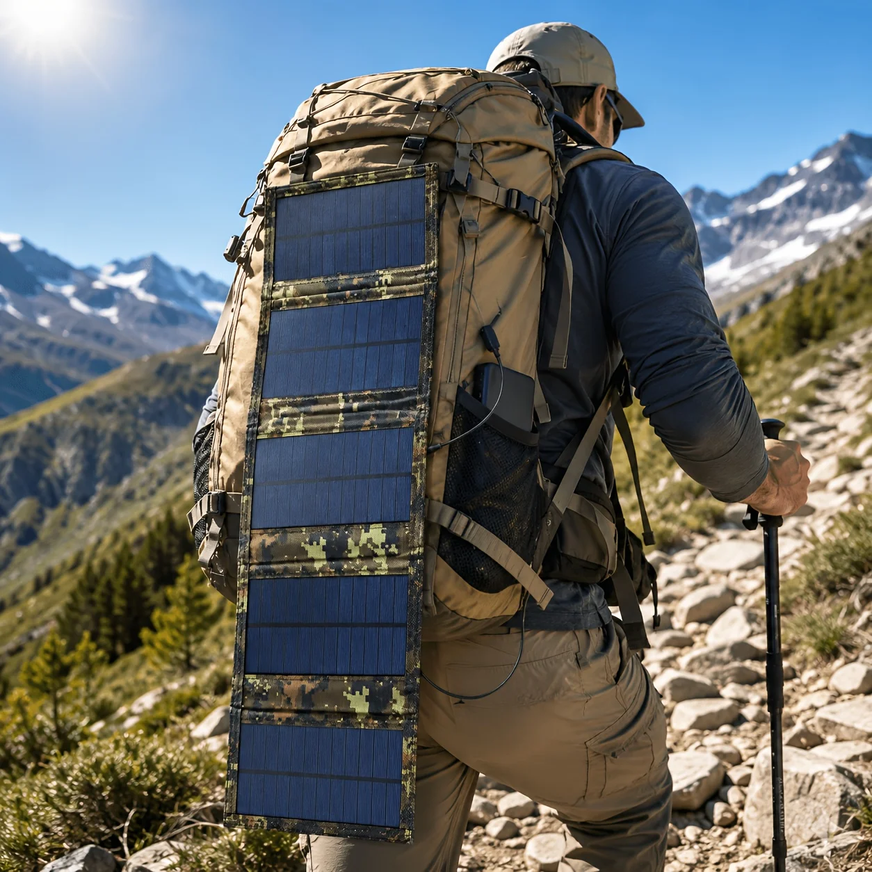 Foldable Portable Solar Panel Charger – Patterned Outdoor Solar Power Bank for Camping, Hiking & Travel - Image 10