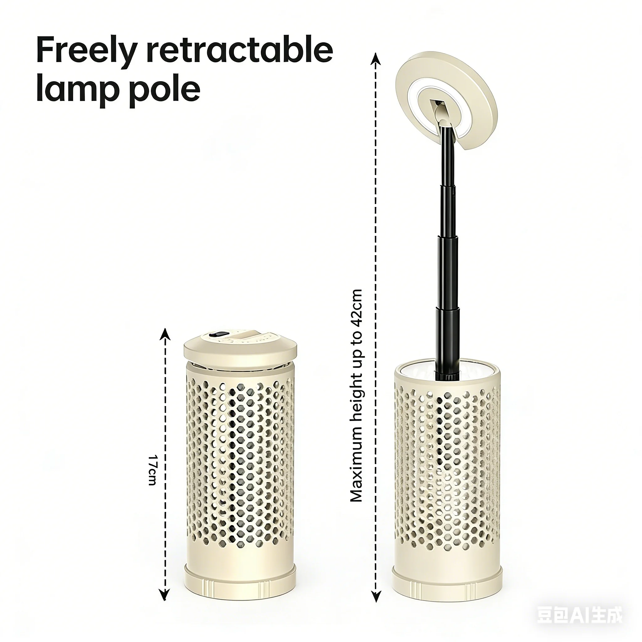 Portable Camping Lantern with Hook – Warm/Cool White, Type-C Rechargeable, 180° Rotatable & Retractable, Battery Display for Camping & Fishing - Image 4