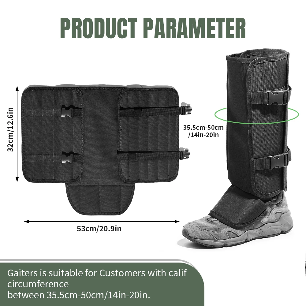 Snake Gaiters Leg Guards, Snake Guards, Adjustable Snake Bite Protection for Lower Legs, Snake Chaps for Men&Women - Image 16
