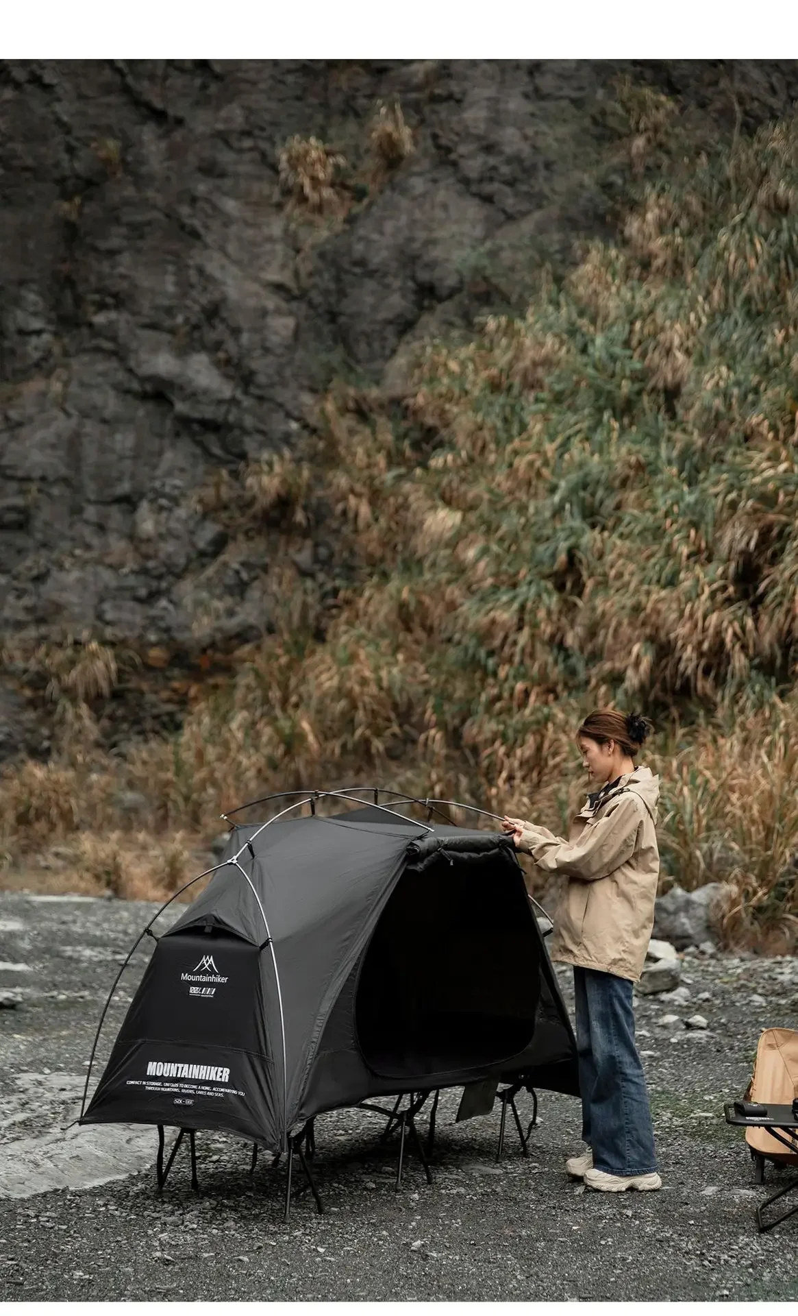 MOUNTAINHIKER Single Camp Bed Tent – Waterproof & Rainproof Outdoor Camping Tent for Hiking & Travel - Image 27