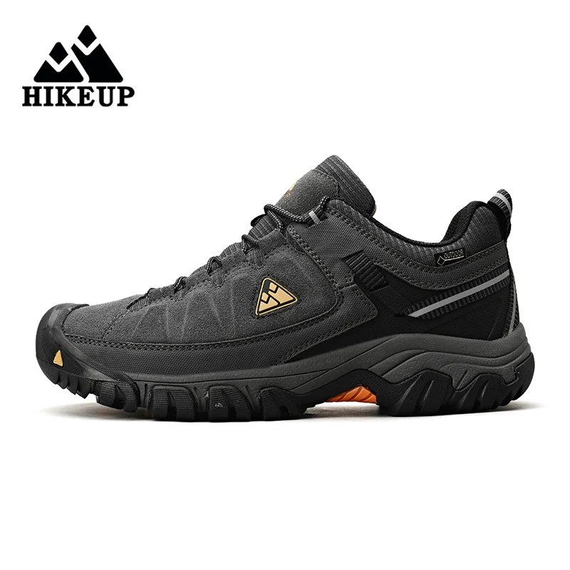 HIKEUP Men's High-Quality Leather Hiking Shoes – Durable Outdoor Climbing & Walking Sneakers with Rubber Sole - Image 8