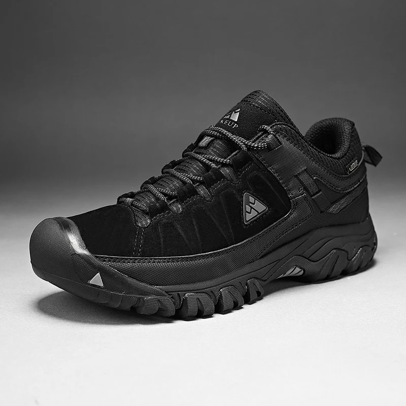 HIKEUP Men's High-Quality Leather Hiking Shoes – Durable Outdoor Climbing & Walking Sneakers with Rubber Sole - Image 47