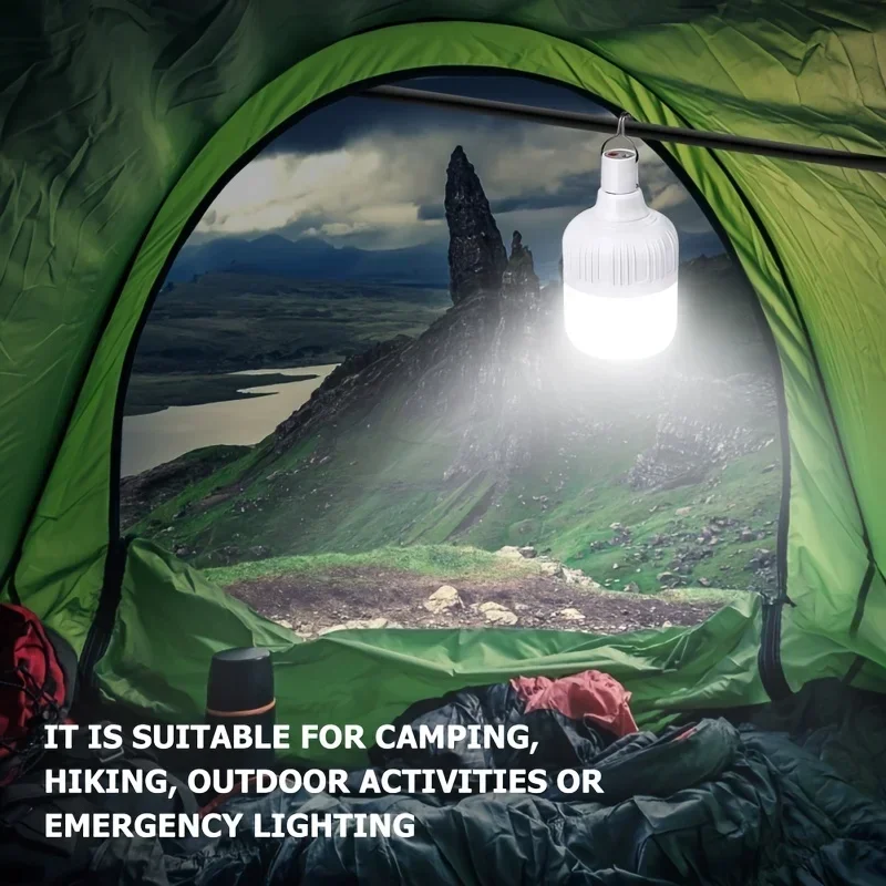 Rechargeable LED Camping Light Bulb – Waterproof & Energy-Saving USB Hanging Tent Light & Emergency Work Light - Image 6