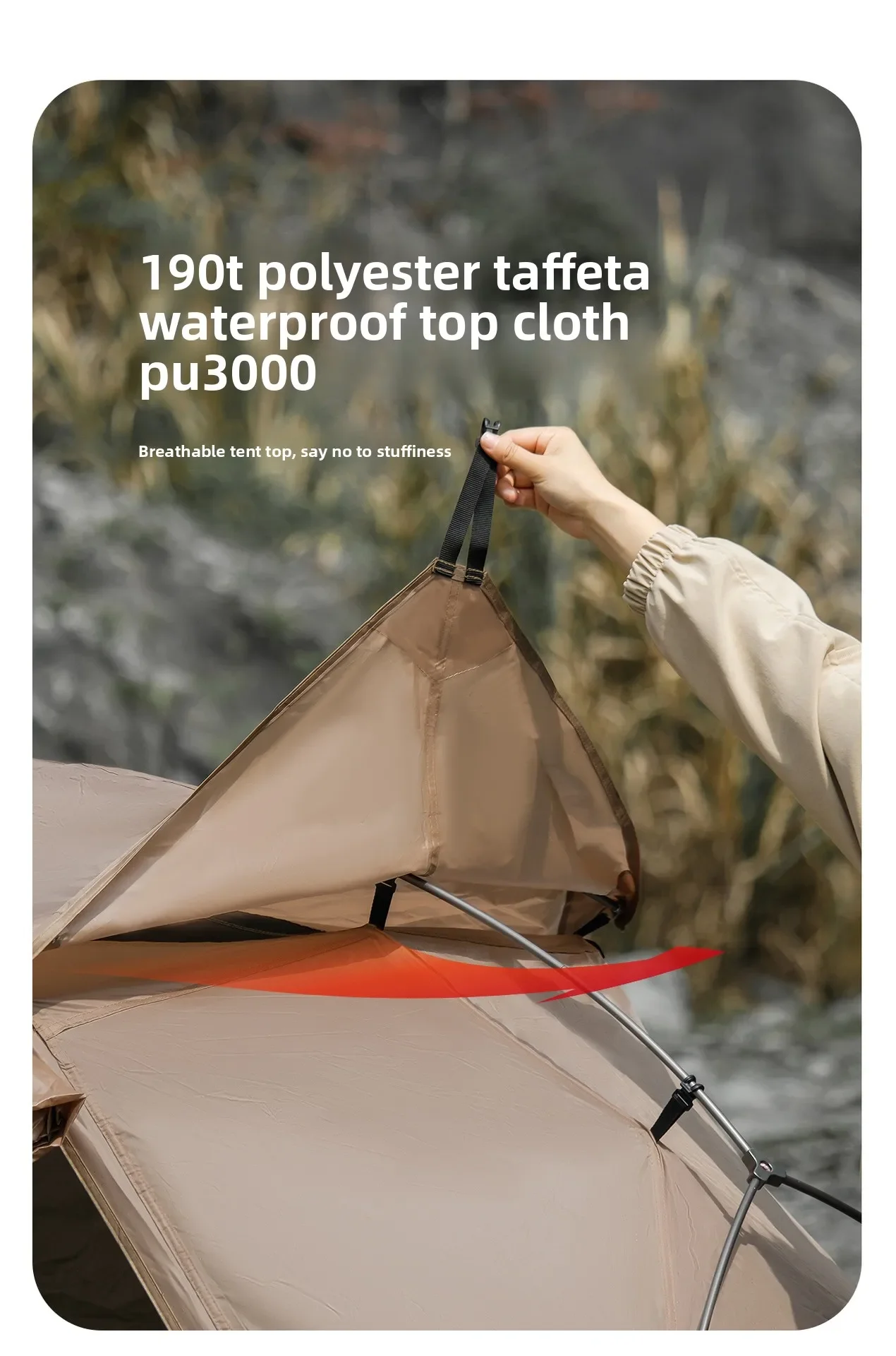 MOUNTAINHIKER Single Camp Bed Tent – Waterproof & Rainproof Outdoor Camping Tent for Hiking & Travel - Image 18