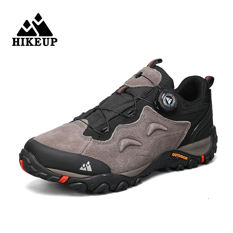 HIKEUP-Leather Shoes for Men, Outdoor Hiking Shoes, Tourist Trekking Sneakers, Mountain Climbing Trail Jogging Shoes, Turnbuckle - Image 31