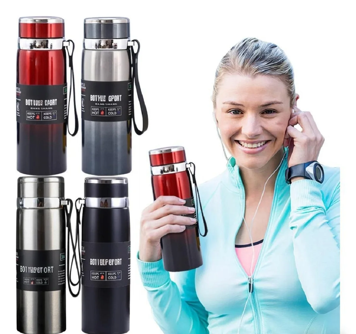 1L Stainless Steel Vacuum Insulated Thermal Bottle – Portable Double-Wall Water Bottle for Outdoor, Sports & Travel - Image 10