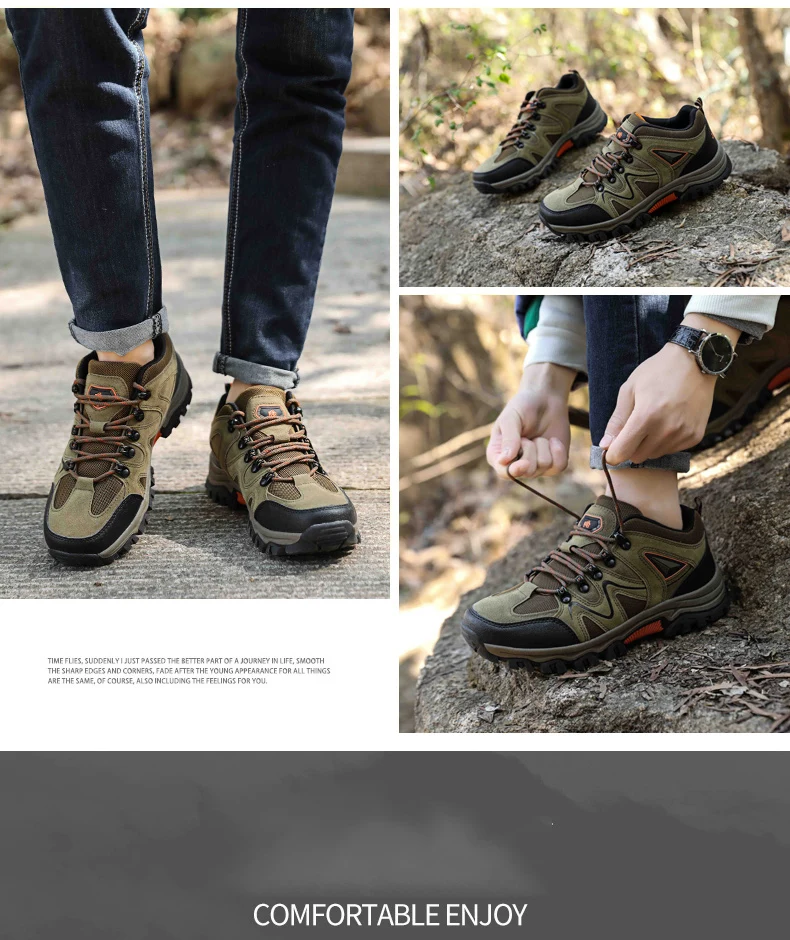 Men's All-Terrain Hiking Shoes – Breathable & Wear-Resistant Mesh Outdoor Sports Shoes for Hiking & Cycling - Image 15