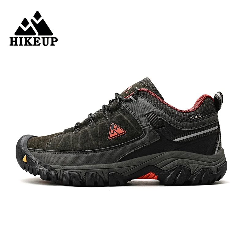 HIKEUP Men's High-Quality Leather Hiking Shoes – Durable Outdoor Climbing & Walking Sneakers with Rubber Sole - Image 7