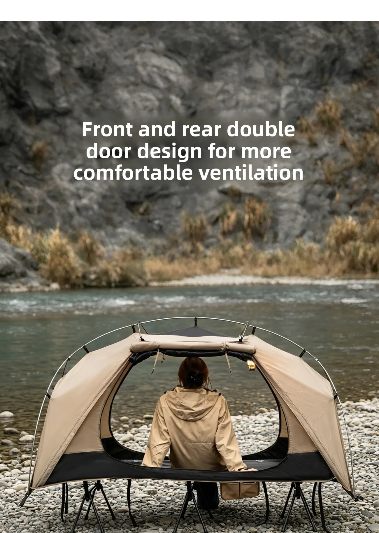 MOUNTAINHIKER Single Camp Bed Tent – Waterproof & Rainproof Outdoor Camping Tent for Hiking & Travel - Image 16