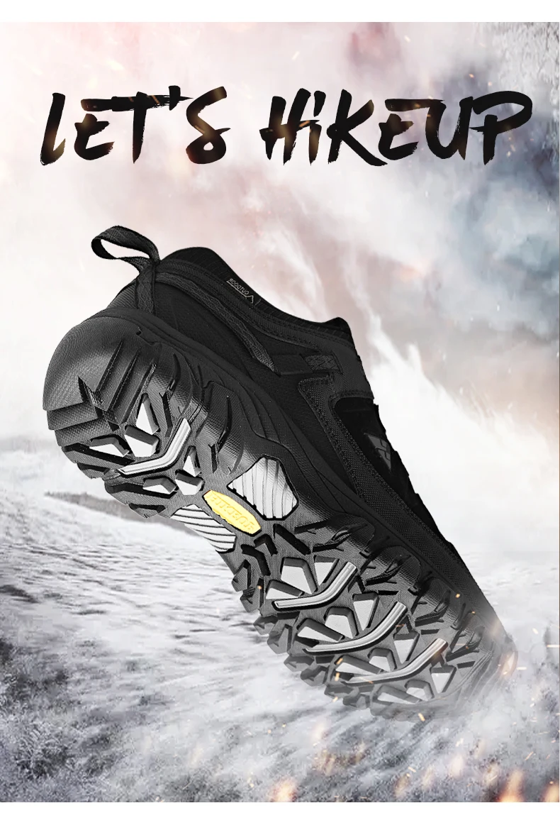 HIKEUP Men's High-Quality Leather Hiking Shoes – Durable Outdoor Climbing & Walking Sneakers with Rubber Sole - Image 14