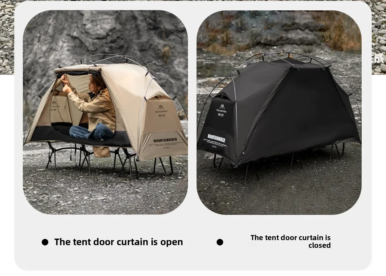 MOUNTAINHIKER Single Camp Bed Tent – Waterproof & Rainproof Outdoor Camping Tent for Hiking & Travel - Image 17