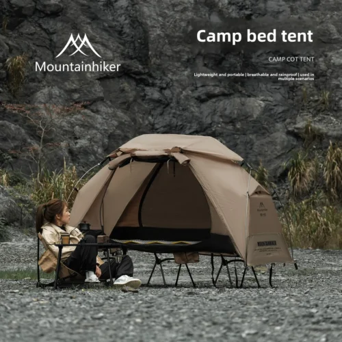 MOUNTAINHIKER Single Camp Bed Tent – Waterproof & Rainproof Outdoor Camping Tent for Hiking & Travel