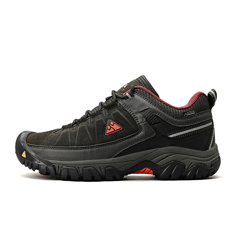 HIKEUP Men's High-Quality Leather Hiking Shoes – Durable Outdoor Climbing & Walking Sneakers with Rubber Sole - Image 51