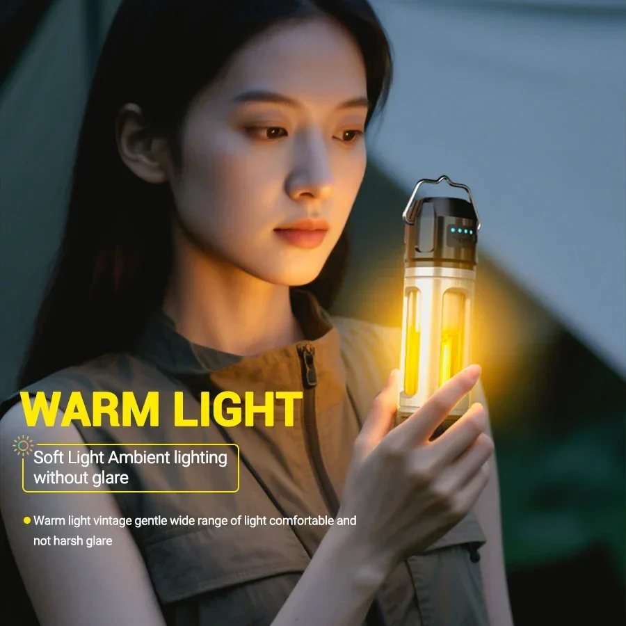 Rechargeable Camping Light with 8 Light Filaments – Lightweight Handheld Torch & Tent Lamp with 5 Lighting Modes for Patio & Climbing - Image 21