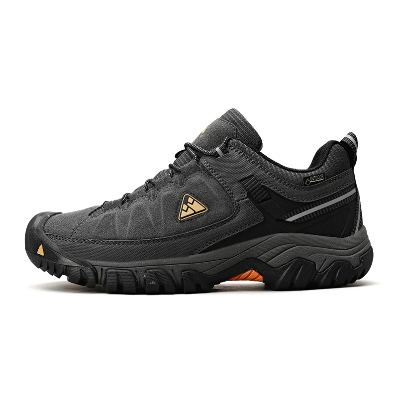 HIKEUP Men's High-Quality Leather Hiking Shoes – Durable Outdoor Climbing & Walking Sneakers with Rubber Sole - Image 49