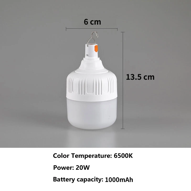 Rechargeable LED Camping Light Bulb – Waterproof & Energy-Saving USB Hanging Tent Light & Emergency Work Light - Image 10