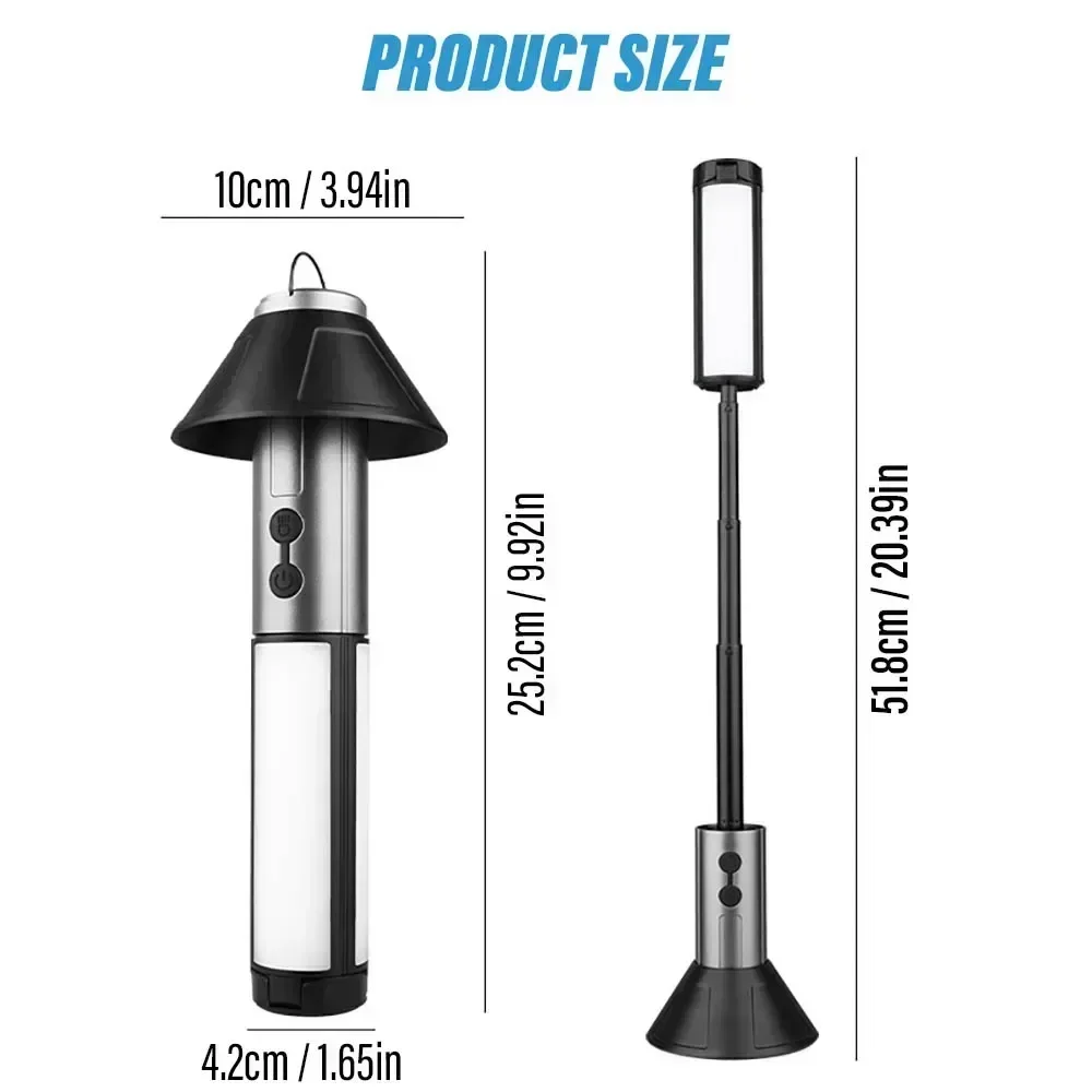 Rechargeable Telescopic LED Camping Light – Multi-Functional Flashlight & Outdoor Lantern for Hiking, Fishing & Emergency - Image 10