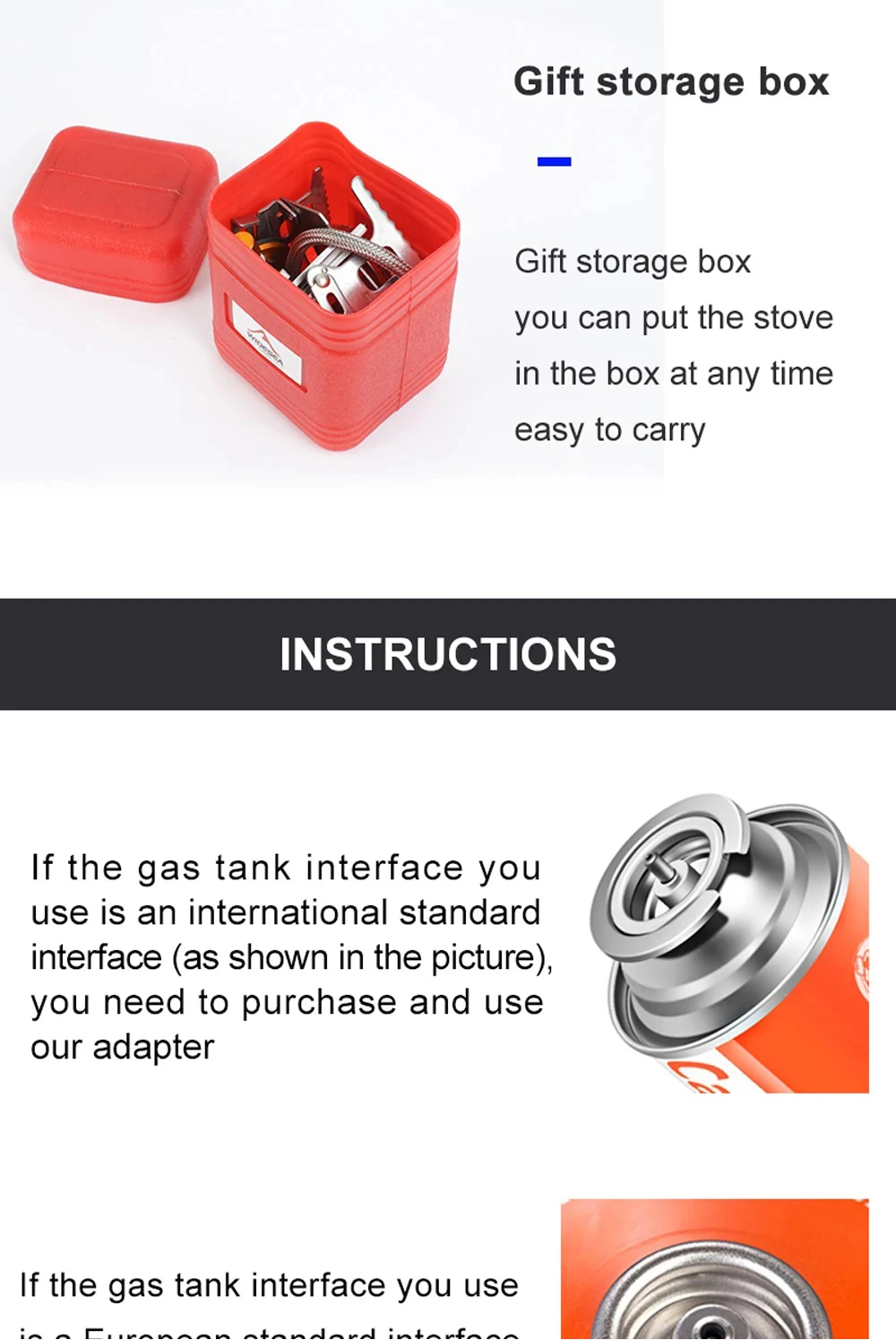 Camping Gas Stove Portable Folding Outdoor Backpacking Stove Tourist Equipment For Cooking Hiking Picnic 3500W - Image 12