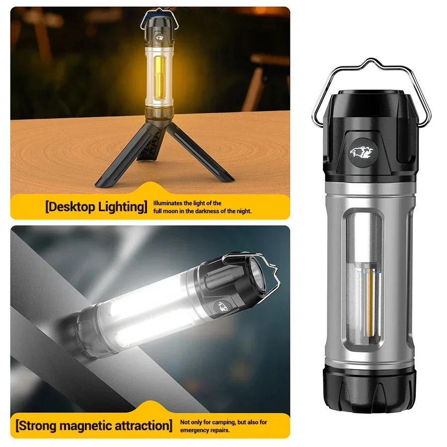 Rechargeable Camping Light with 8 Light Filaments – Lightweight Handheld Torch & Tent Lamp with 5 Lighting Modes for Patio & Climbing - Image 19