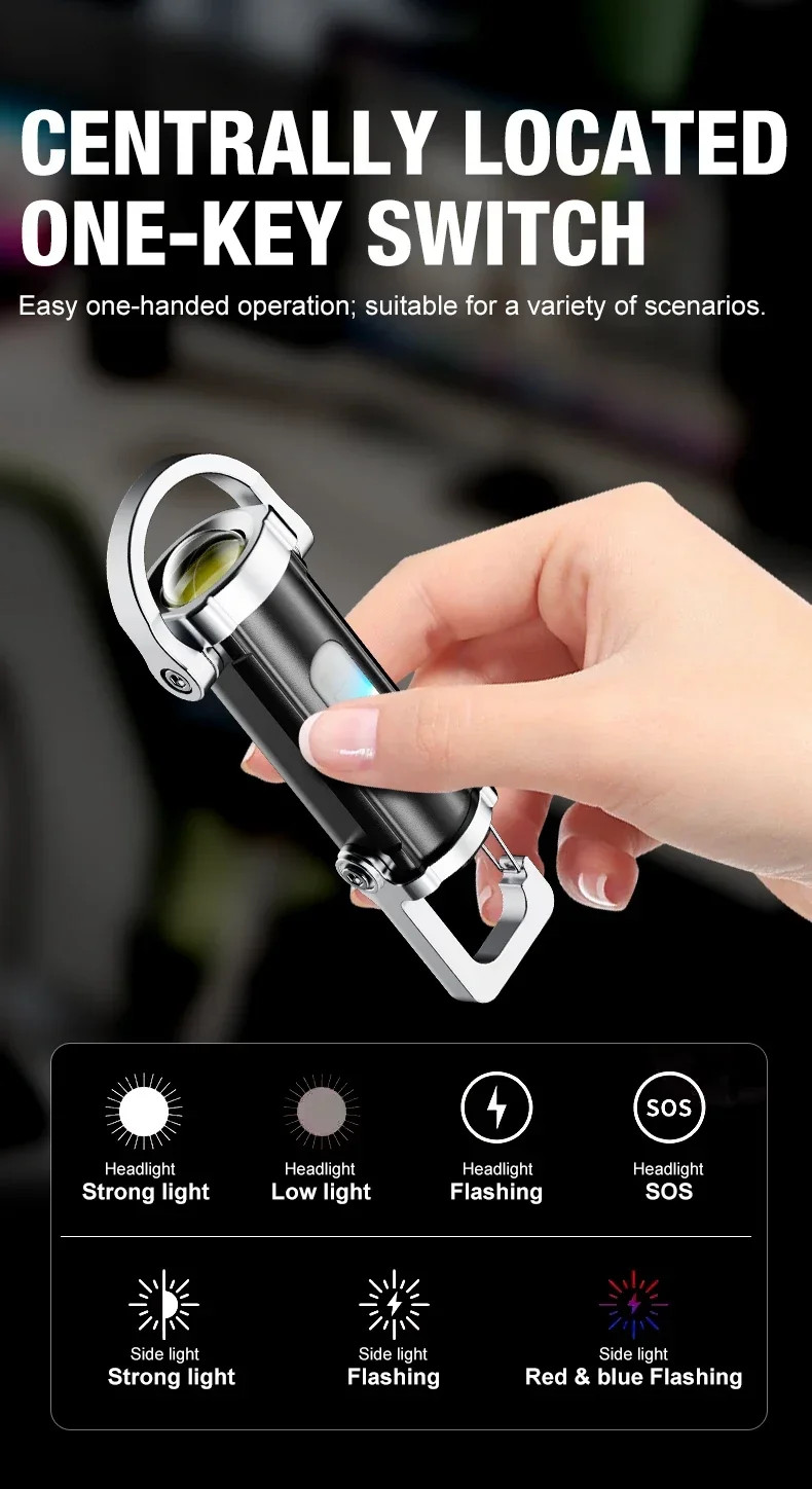 Rechargeable Camping Light with 8 Light Filaments – Lightweight Handheld Torch & Tent Lamp with 5 Lighting Modes for Patio & Climbing - Image 30