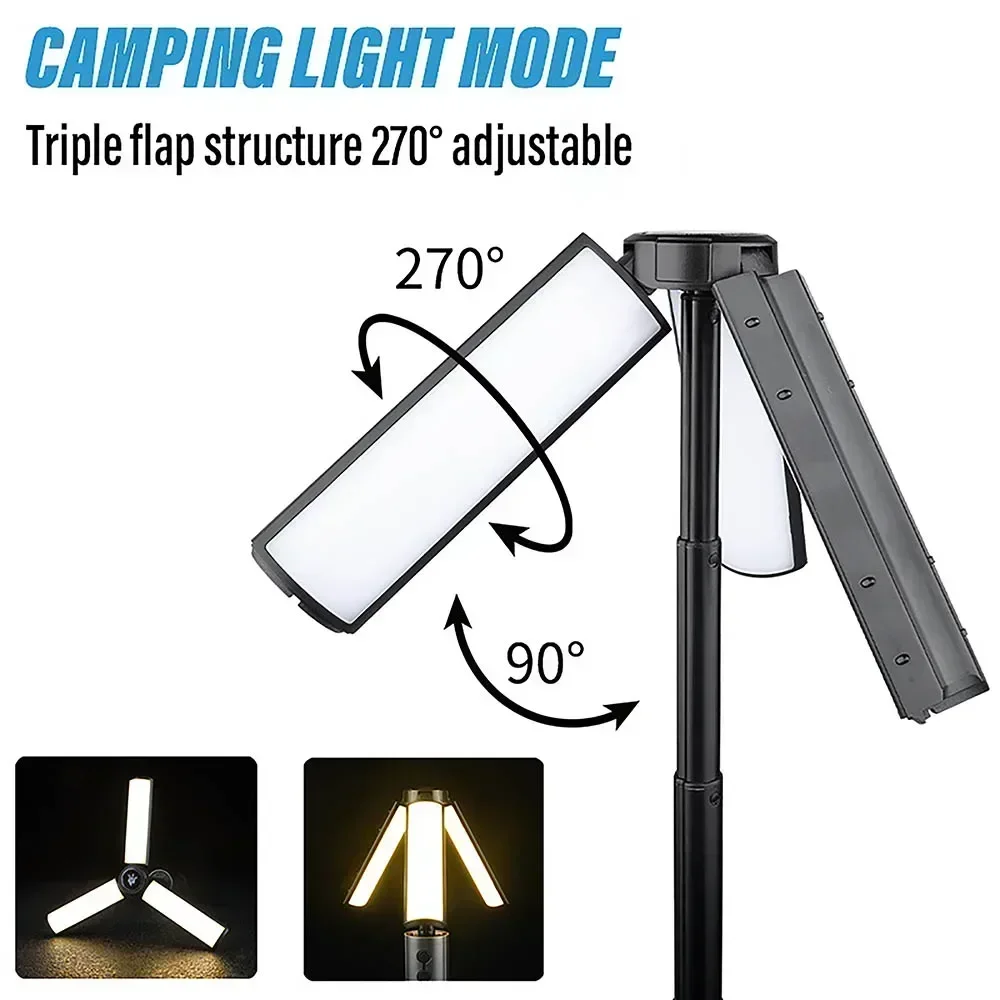 Rechargeable Telescopic LED Camping Light – Multi-Functional Flashlight & Outdoor Lantern for Hiking, Fishing & Emergency - Image 11