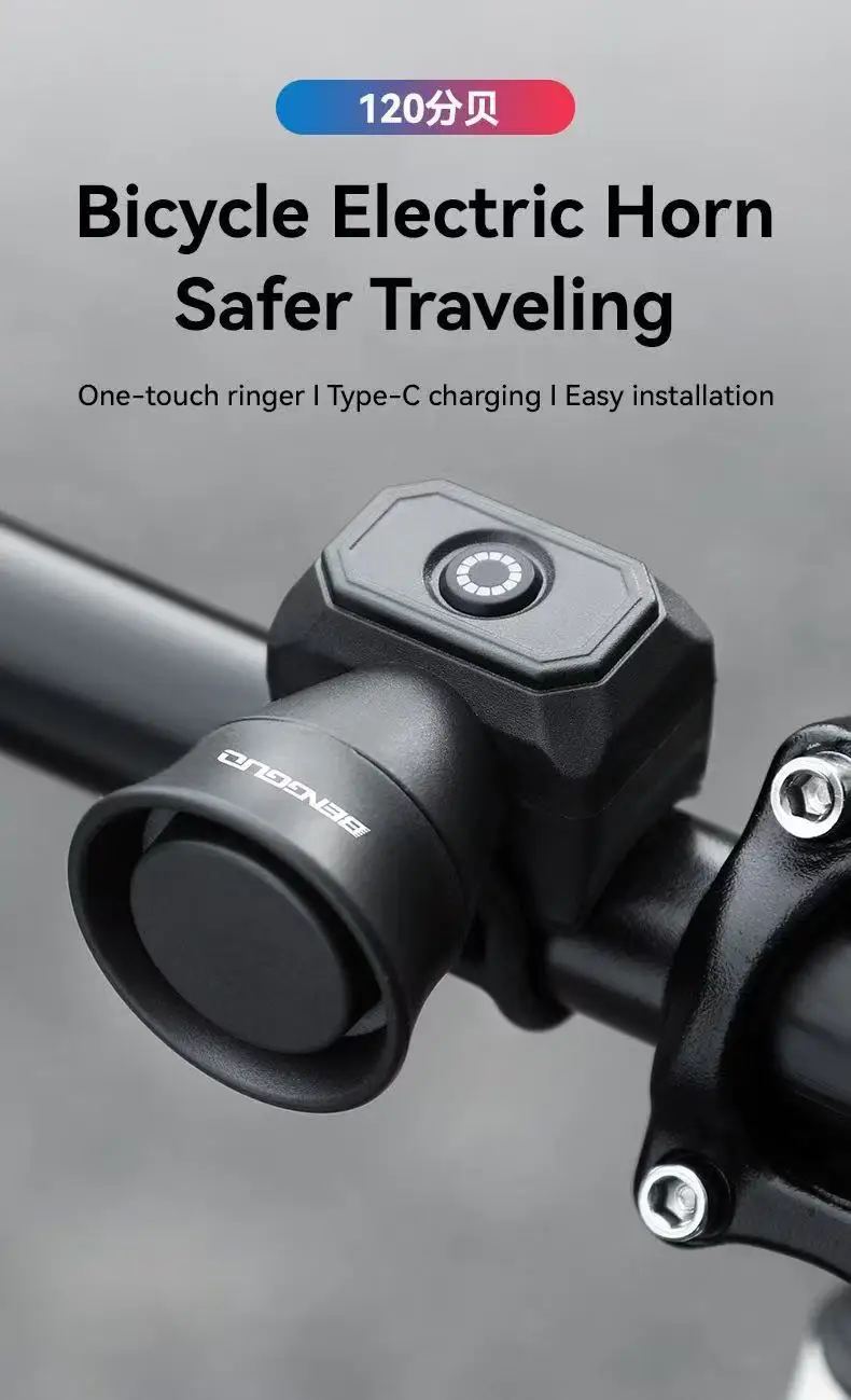 Electric Bike Horn for Mountain & Road Bikes – IP4 Waterproof Electronic Bicycle Bell with USB Charging - Image 9